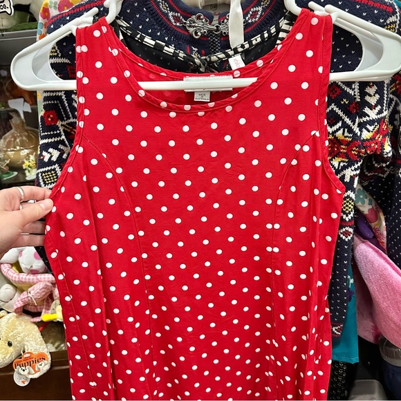 My Michelle Brand Red White Polka Dot Big Girls Size 12 Swing Dress Tween Age - Picture 2 of 4